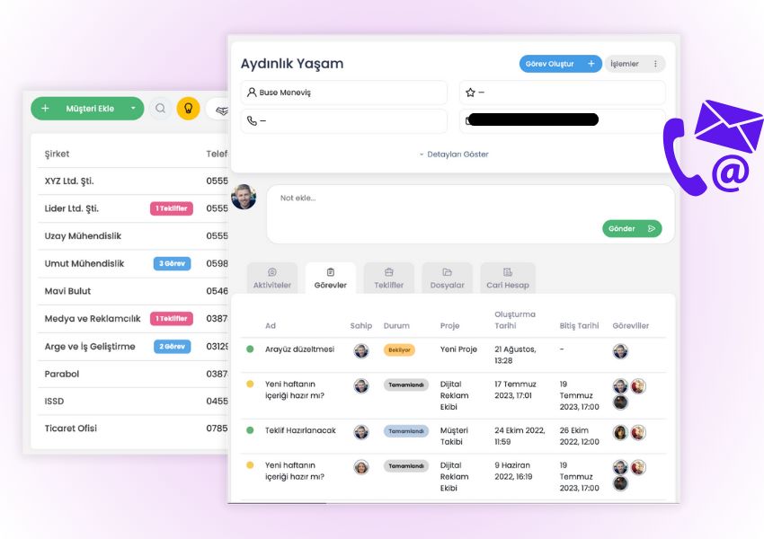 Müşteriler Sayfası