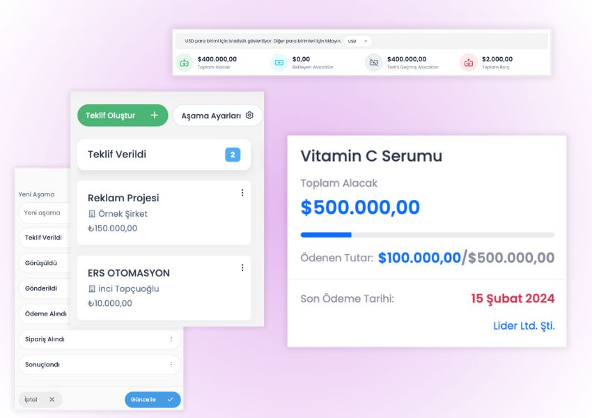 Teklifler ve Cari Hesap Kayıtları